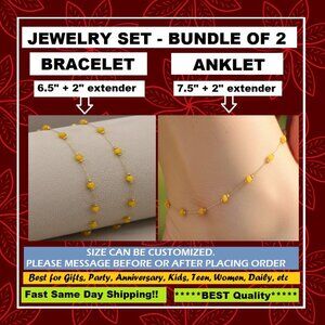 💖Minimalist LIMITED EDITION!! Elegant Jewelry Set - Bracelet & Anklet, RC106